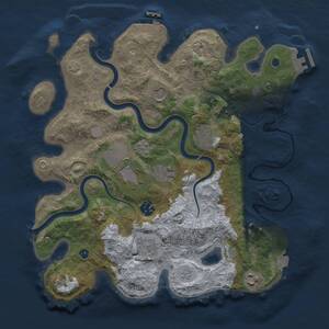 Thumbnail Rust Map: Procedural Map, Size: 3500, Seed: 643767402, 14 Monuments