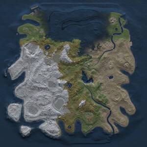 Thumbnail Rust Map: Procedural Map, Size: 4000, Seed: 1427870953, 17 Monuments