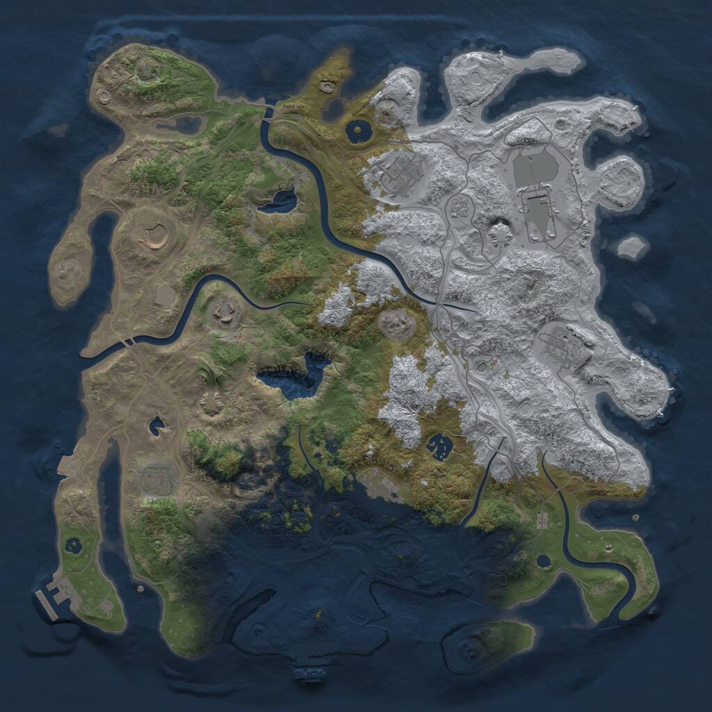 Rust Map: Procedural Map, Size: 4250, Seed: 1788160053, 15 Monuments