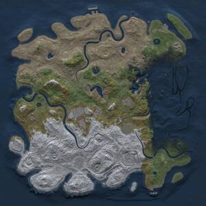 Thumbnail Rust Map: Procedural Map, Size: 4500, Seed: 618700589, 16 Monuments