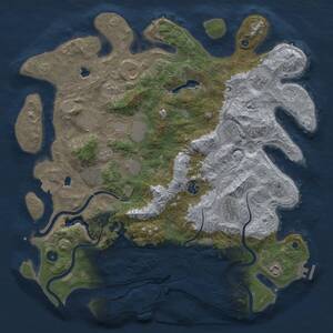 Thumbnail Rust Map: Procedural Map, Size: 4500, Seed: 296565373, 17 Monuments