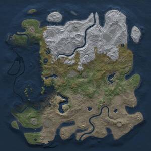 Thumbnail Rust Map: Procedural Map, Size: 4500, Seed: 1519397566, 15 Monuments