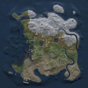 Thumbnail Rust Map: Procedural Map, Size: 3200, Seed: 1262396354, 13 Monuments