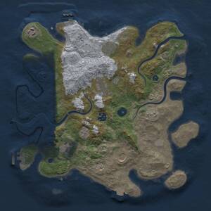 Thumbnail Rust Map: Procedural Map, Size: 3500, Seed: 1921425367, 13 Monuments