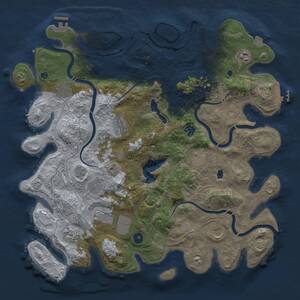 Thumbnail Rust Map: Procedural Map, Size: 4250, Seed: 1456947853, 16 Monuments