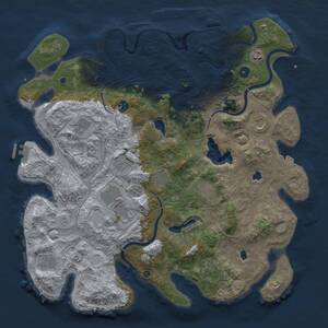 Thumbnail Rust Map: Procedural Map, Size: 4500, Seed: 2271973, 17 Monuments