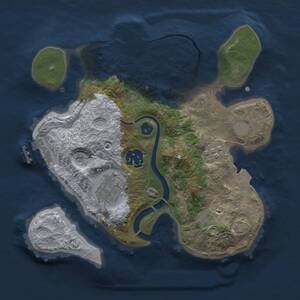 Thumbnail Rust Map: Procedural Map, Size: 2500, Seed: 1465379, 8 Monuments
