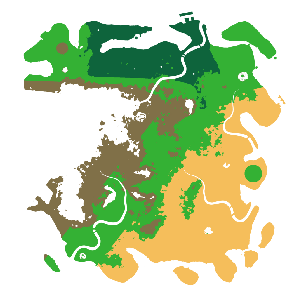 Biome Rust Map: Procedural Map, Size: 4500, Seed: 206131564