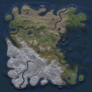Thumbnail Rust Map: Procedural Map, Size: 4500, Seed: 1408274401, 16 Monuments