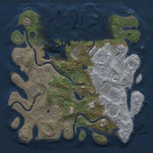 Thumbnail Rust Map: Procedural Map, Size: 4250, Seed: 291642337, 16 Monuments
