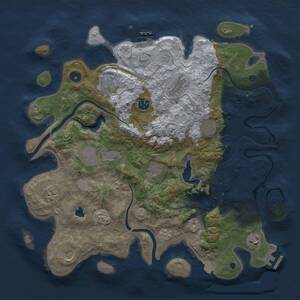 Thumbnail Rust Map: Procedural Map, Size: 4000, Seed: 740782848, 16 Monuments