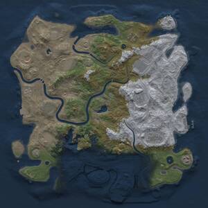 Thumbnail Rust Map: Procedural Map, Size: 4250, Seed: 302406761, 17 Monuments