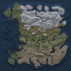 Thumbnail Rust Map: Procedural Map, Size: 4500, Seed: 1422557623, 16 Monuments