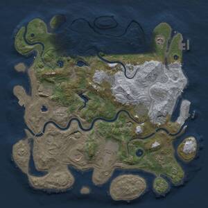 Thumbnail Rust Map: Procedural Map, Size: 4250, Seed: 291783718, 16 Monuments