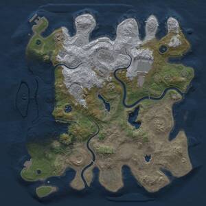 Thumbnail Rust Map: Procedural Map, Size: 4000, Seed: 1229305923, 15 Monuments