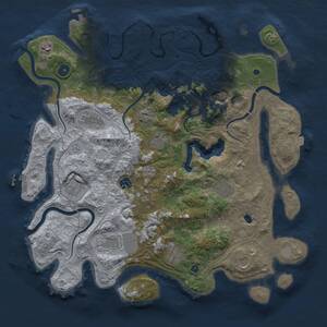 Thumbnail Rust Map: Procedural Map, Size: 4250, Seed: 1289664220, 17 Monuments