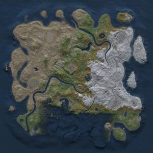 Thumbnail Rust Map: Procedural Map, Size: 4000, Seed: 1945476900, 15 Monuments
