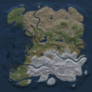 Thumbnail Rust Map: Procedural Map, Size: 4500, Seed: 919415250, 16 Monuments