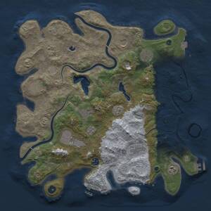 Thumbnail Rust Map: Procedural Map, Size: 4000, Seed: 97125, 16 Monuments