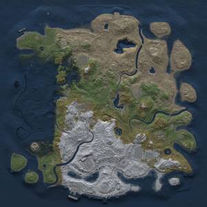Thumbnail Rust Map: Procedural Map, Size: 4500, Seed: 957515959, 17 Monuments