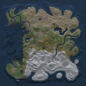 Thumbnail Rust Map: Procedural Map, Size: 4000, Seed: 24823739, 15 Monuments