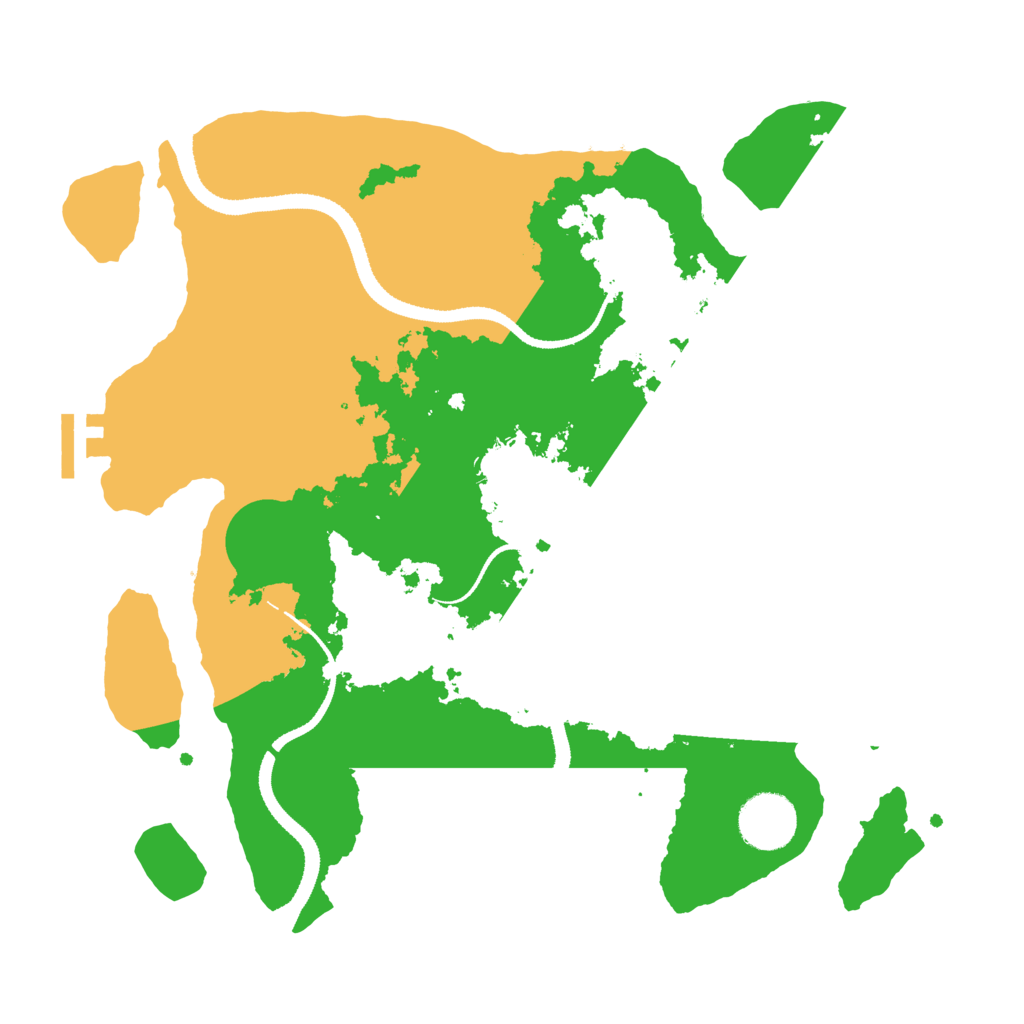 Biome Rust Map: Procedural Map, Size: 3200, Seed: 27272