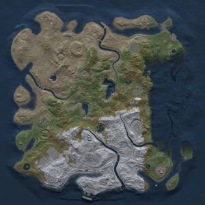Thumbnail Rust Map: Procedural Map, Size: 4250, Seed: 1280376670, 17 Monuments