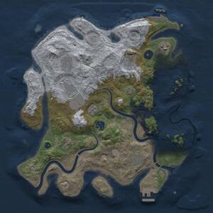 Thumbnail Rust Map: Procedural Map, Size: 3500, Seed: 1865831598, 14 Monuments