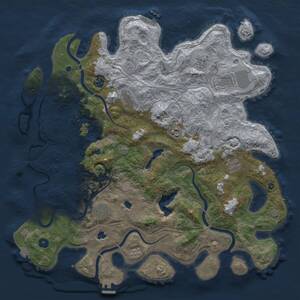 Thumbnail Rust Map: Procedural Map, Size: 4500, Seed: 2047891269, 14 Monuments