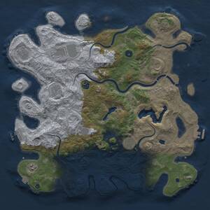 Thumbnail Rust Map: Procedural Map, Size: 4350, Seed: 474911525, 15 Monuments