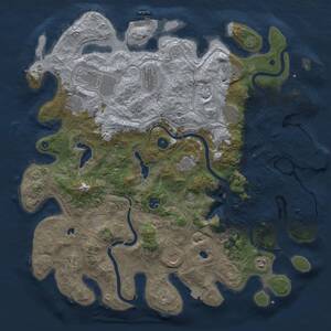 Thumbnail Rust Map: Procedural Map, Size: 4500, Seed: 2065133230, 17 Monuments