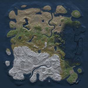 Thumbnail Rust Map: Procedural Map, Size: 4500, Seed: 49812811, 15 Monuments