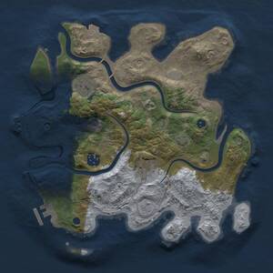Thumbnail Rust Map: Procedural Map, Size: 3000, Seed: 513373246, 10 Monuments