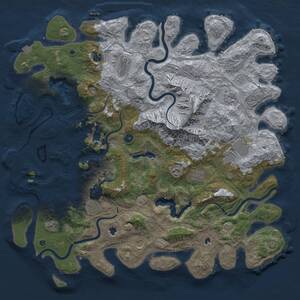 Thumbnail Rust Map: Procedural Map, Size: 5000, Seed: 1711628502, 15 Monuments