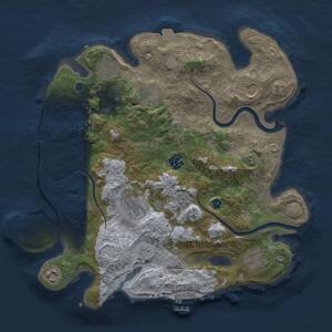 Thumbnail Rust Map: Procedural Map, Size: 3500, Seed: 1764907208, 14 Monuments