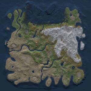 Thumbnail Rust Map: Procedural Map, Size: 4500, Seed: 967188481, 17 Monuments