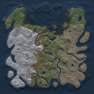 Thumbnail Rust Map: Procedural Map, Size: 4500, Seed: 759167636, 17 Monuments