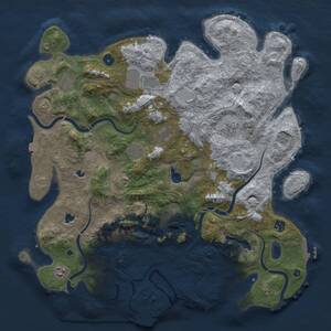 Thumbnail Rust Map: Procedural Map, Size: 4500, Seed: 1707202747, 15 Monuments