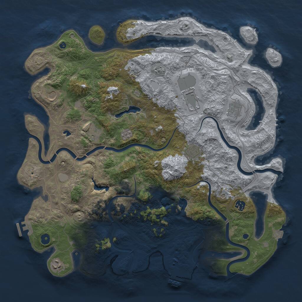 Rust Map: Procedural Map, Size: 4500, Seed: 753431232, 15 Monuments