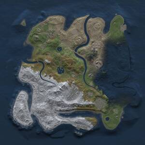 Thumbnail Rust Map: Procedural Map, Size: 3000, Seed: 1828902005, 12 Monuments