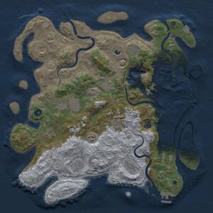 Thumbnail Rust Map: Procedural Map, Size: 4250, Seed: 1136080512, 16 Monuments