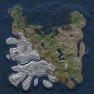 Thumbnail Rust Map: Procedural Map, Size: 4000, Seed: 26122573, 15 Monuments