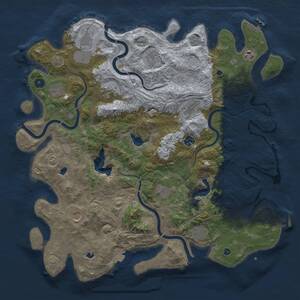 Thumbnail Rust Map: Procedural Map, Size: 4500, Seed: 1061062054, 17 Monuments
