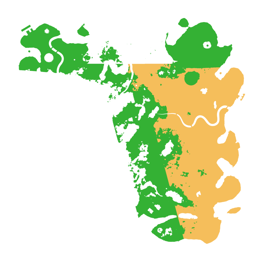 Biome Rust Map: Procedural Map, Size: 5000, Seed: 43552