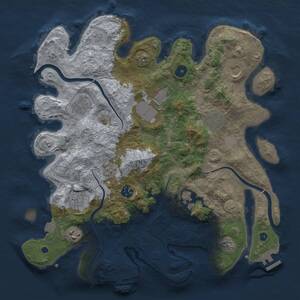 Thumbnail Rust Map: Procedural Map, Size: 3750, Seed: 942939867, 15 Monuments