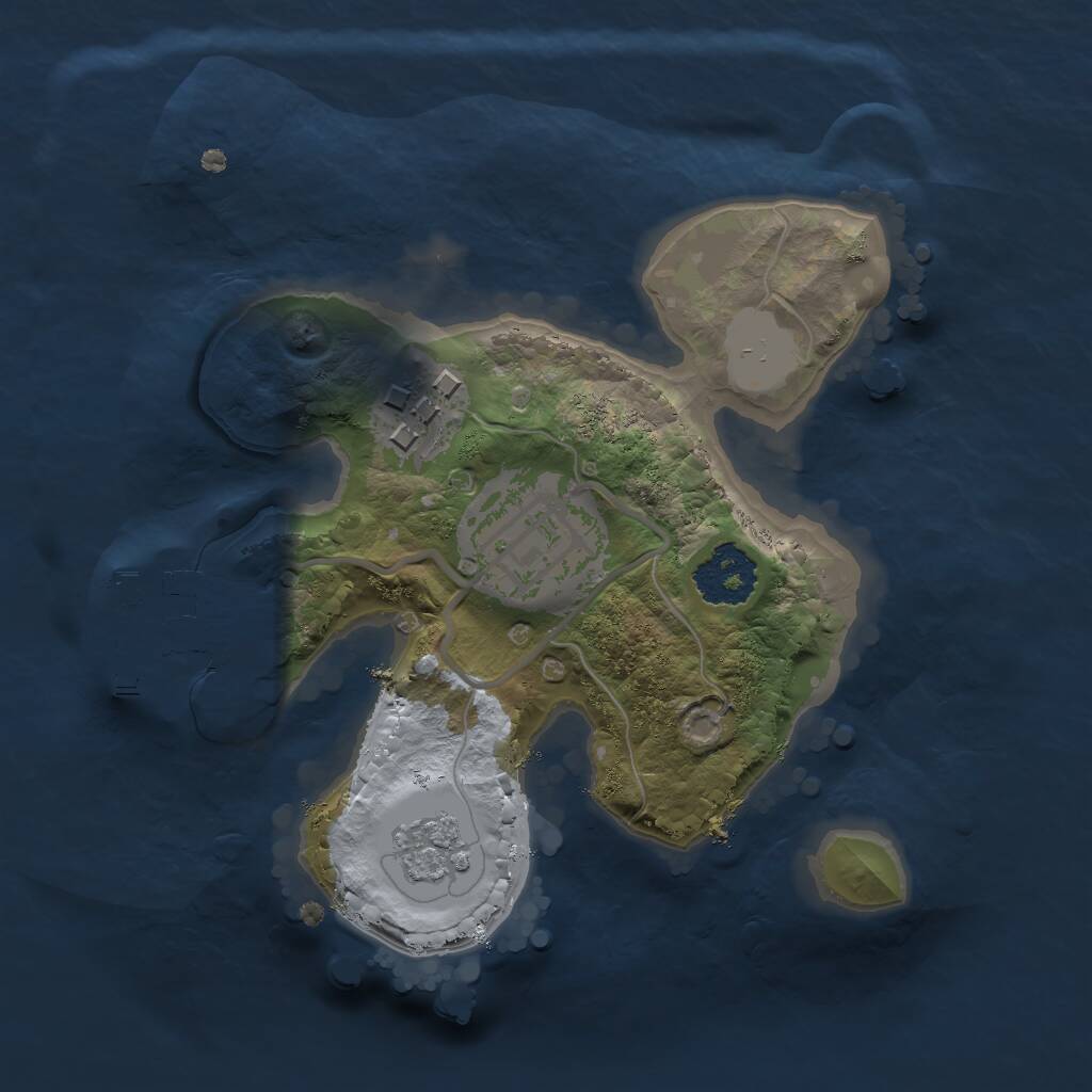 Rust Map: Procedural Map, Size: 1800, Seed: 8675309, 5 Monuments