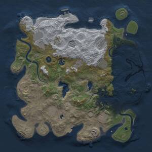 Thumbnail Rust Map: Procedural Map, Size: 4000, Seed: 132314498, 17 Monuments