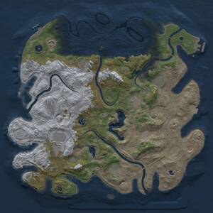 Thumbnail Rust Map: Procedural Map, Size: 4400, Seed: 696780051, 17 Monuments