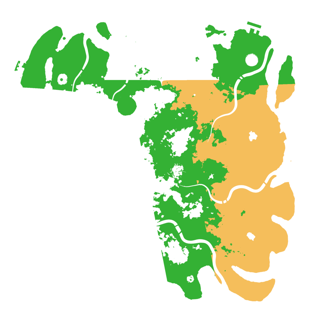 Biome Rust Map: Procedural Map, Size: 4500, Seed: 155377035