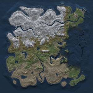 Thumbnail Rust Map: Procedural Map, Size: 4500, Seed: 717086842, 17 Monuments